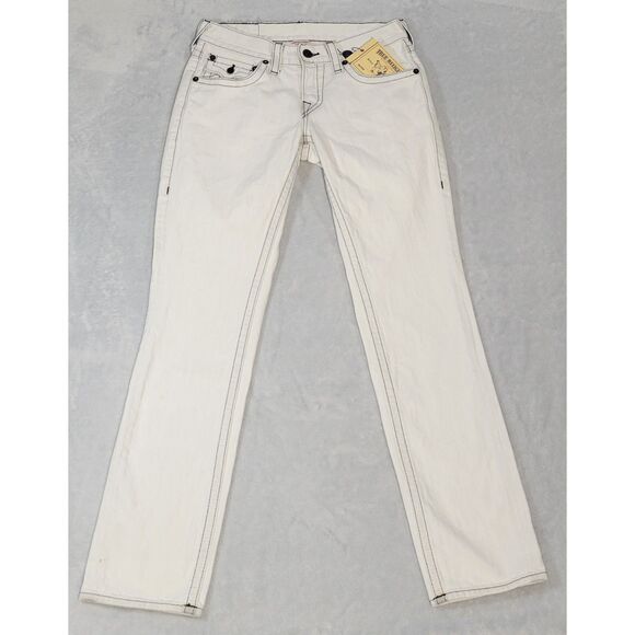 True Religion Slim Classic Button Fly Jeans Color Gravel Style M05E08UK Mens 30 - Picture 2 of 16